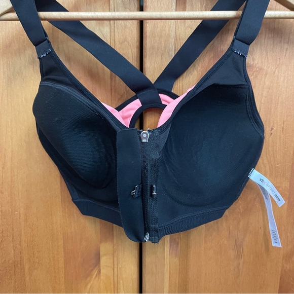 Victoria's Secret VSX Sports Bra Coral Watermelon Sparkly Mesh Sports Bra 34DD E - Picture 10 of 12